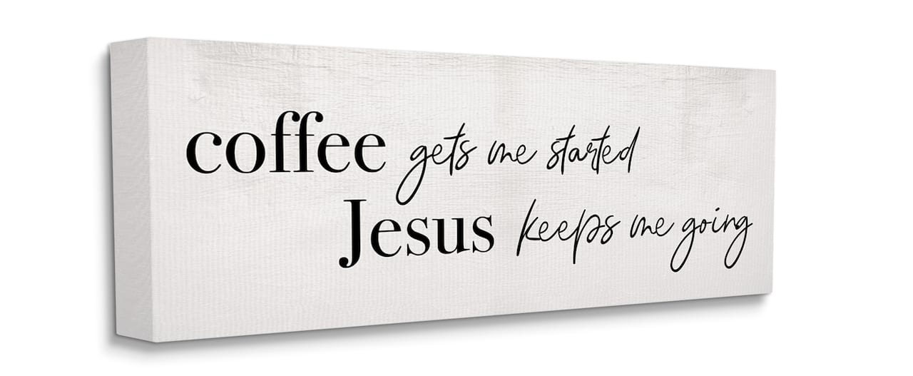 Stupell Industries Jesus Keeps Me Going Canvas Wall Art